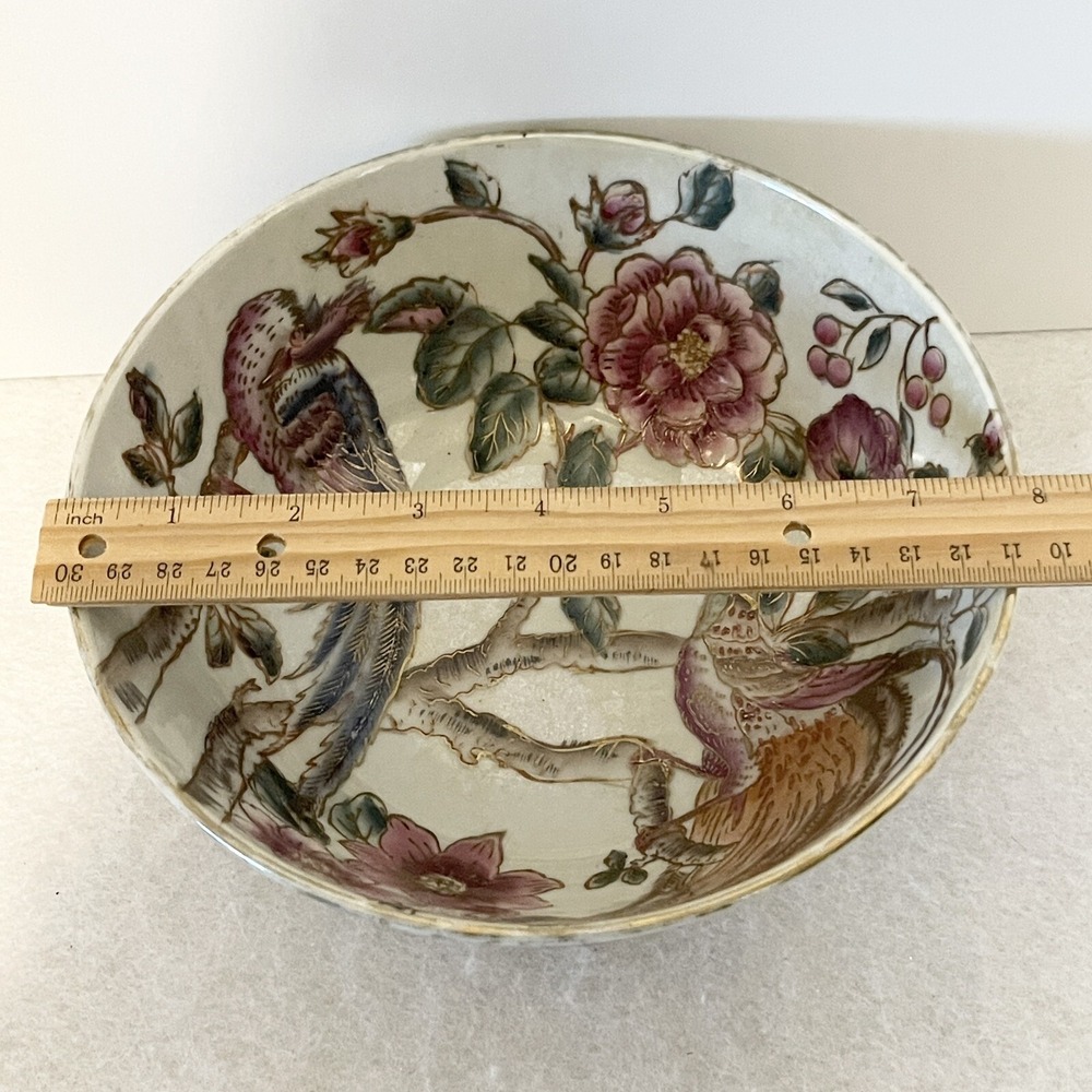 Toyo Trading Co Ornate Decorative Centerpiece Bowl Texture Gold Accent 3.5x8" - Picture 13 of 13